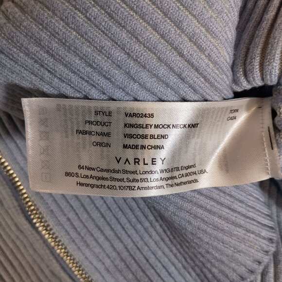 Varley Light Gray Ribbed Sweater - Picture 9 of 11